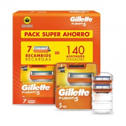 Recambios Maquinilla Afeitar Gillette Fusión 5 Pack 7 uds