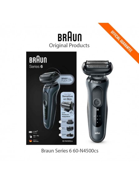 Afeitadora Eléctrica Recargable Braun Series 6 60-N4500cs-ppal